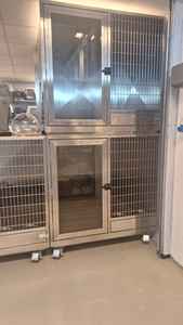 <span class=keywords><strong>Cage</strong></span> pour animaux de compagnie de taille personnalisable, facile à nettoyer, grand chenil extérieur/intérieur de haute qualité - Product Image 2