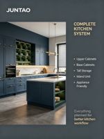 Lemari Dapur & Pintu Lemari Kayu Solid Oak Modern Buatan Khusus Kustomisasi Seluruh Rumah Lemari Dasar