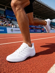 Zapatillas de Baile <span class=keywords><strong>Jazz</strong></span> Ligeras Blancas con Malla y Amortiguación de Aire <span class=keywords><strong>para</strong></span> Animadoras, Entrenamiento Atlético, Danza, <span class=keywords><strong>Tenis</strong></span> y Caminar - Product Image 4