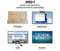 Écran de qualité supérieure tout en un écran tactile interactif intelligent de signalisation numérique pour PC avec fonction de tableau blanc pour l'éducation