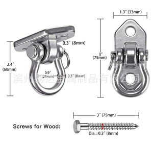 ตะขอเกี่ยวสแตนเลส Eda แบบตาไก่ ฐานเพชร ขัดเงา แข็งแรงทนทาน สำหรับใช้งานในอุตสาหกรรมทั่วไป - Product Image 2