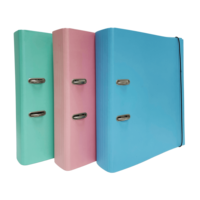 Classeur A4 en PP à 2 anneaux avec cordon élastique, couleur personnalisée, dossier à 2 trous pour le rangement de documents au bureau ou à l'école