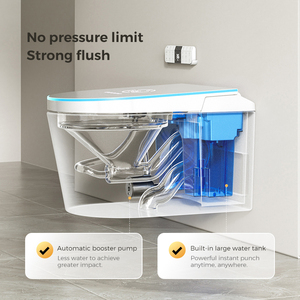 โถสุขภัณฑ์อัจฉริยะเซรามิกติดผนัง, โถสุขภัณฑ์อัตโนมัติแขวนอัจฉริยะห้องน้ำ - Product Image 5