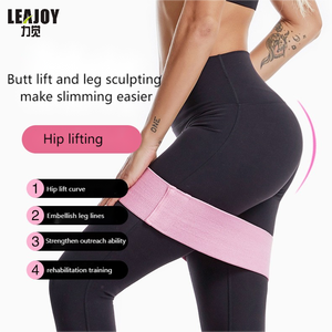 調節可能なユニセックスブーティーバンド、ポリエステル生地ループ抵抗バンド<span class=keywords><strong>3</strong></span>セット、臀部と最大臀筋用 - Product Image 3