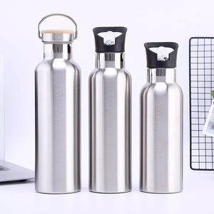 Bouteille isotherme sous vide 12/18/25/32 oz, pour boissons, sport, gym, randonnée, <span class=keywords><strong>vélo</strong></span>, <span class=keywords><strong>en</strong></span> acier inoxydable avec revêtement poudré, avec couvercles <span class=keywords><strong>en</strong></span> <span class=keywords><strong>bambou</strong></span> - Product Image 4