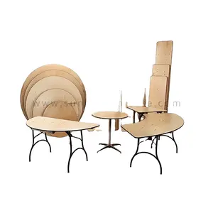 Tavolo pieghevole rettangolare in legno per banchetti di nozze all'aperto tavolo da pranzo pieghevole