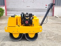 Rouleau compacteur vibrant à double tambour Sunblaze SPR450 d'occasion, autopropulsé, bidirectionnel, hydraulique, puissance 5,5 kW, origine Shandong, faible coût