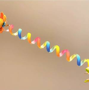 Coleteros elásticos en espiral para niñas, accesorios para el cabello de cuero con diseño de cable telefónico - Product Image 4