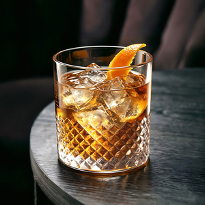 Vaso de Whisky de Cristal Premium de 340ml, Sin Plomo, Corte Diamante, Estilo Old Fashioned, Base Pesada, de Lujo, para el Hogar o <span class=keywords><strong>Bar</strong></span> - Product Image 1