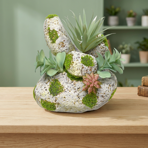 Planta Artificial de Mesa con Hojas de Alta Simulación de Piedra Zen para Uso en Interiores - Product Image 2