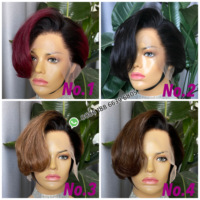 Vente chaude sans colle Pixie perruque Perucas Cabelo Humano Original dentelle avant perruque perruques de cheveux humains pour les femmes noires