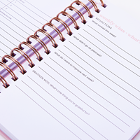 Carnets de luxe A4 personnalisés en cuir rigide avec impression, reliure spirale, 100 feuilles, protection d'angle, édition 2026