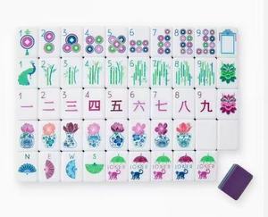 Set Premium di 160 Tessere di Mahjong Americano <span class=keywords><strong>in</strong></span> Acrilico Viola per Tornei e Serate di Gioco di Lusso - Product Image 2