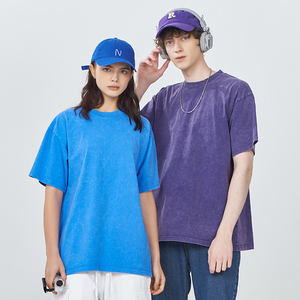 เสื้อยืดคอตตอน 100% คุณภาพสูง ทอแน่น ทรงโอเวอร์ไซส์ สตรีทแวร์ ยูนิเซ็กซ์ สกรีนลายดิจิตอลตามสั่ง เนื้อผ้าหนา วินเทจ ล้างสีแบบแอซิดวอช - Product Image 5