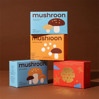 Boîtes d'emballage personnalisées de luxe imprimées pour la vente au détail, design pour bonbons, snacks, champignons, chocolat, avec logo