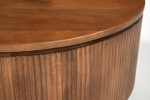 Center <b>Table</b> Wooden Round Center <b>Table</b> Light Brown <b>Walnut</b> Mango Wood Material Furniture in wholesale price - Product Image 3