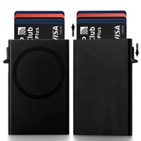 Organizer Kartu Aluminium Anti RFID dengan 6 Kantong Kartu untuk Pria Dropshipping