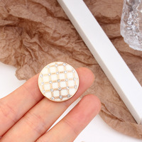 Tombol huruf batu kristal logam bulat kualitas tinggi untuk sweter mantel set kancing jahit bola Diy klasik 18mm 23mm