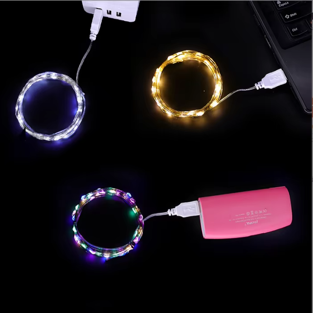 Hotsale 2M 2M 5M 10M 20M LED Christmas USB Copper Wire String Light for Decoration,wedding,holiday,party,Festival,tree,garden