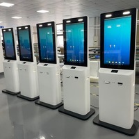 27-Zoll-Schlüsselkarten-Kiosk mit Barcode-QR-Scanner 24/7 Abgabe des Android-Systems Hotel gast Check-in-Vertikal halterung
