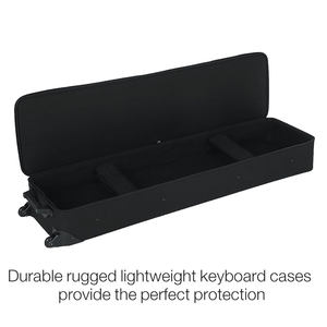 Estuche para teclado rodante RKB76S con ruedas integradas y Asa de remolque para transporte seguro de piano a eventos musicales y viajes - Product Image 2