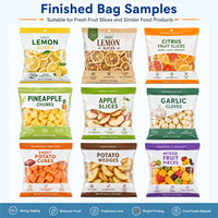 Gedroogde fruitsalade snoepjes witte suiker diepvriesfruit groentepuff snack voedsel gesneden verse citroen verpakkingsverpakkingsmachine