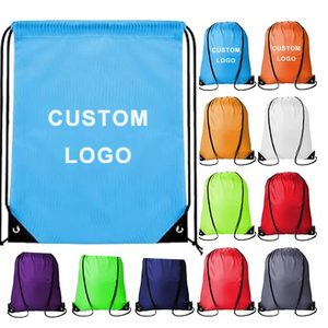 Sac à dos à cordon de serrage imperméable avec logo personnalisé du fournisseur, sac de sport décontracté d'extérieur, vente en gros de sublimation de mode, logo personnalisé - Product Image 1