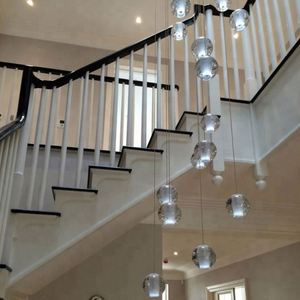 Round Base Globe <strong>Orb</strong> Glass Chandeliers LED <strong>Hanging</strong> <strong>Lighting</strong> Modern Crystal Chandelier Luxury Stair Cristal Chandelier CZ2592/26R - Product Image 3
