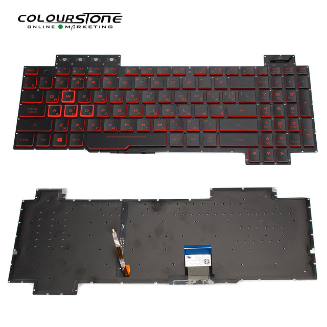 FX505G Replacement UA Laptop Keyboard For Asus FX505 FX505G FX505D Notebook Keyboard 348MM 0KN1-5J1RU21