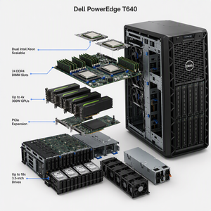 Serveur Tour T440/T640/T430/T630/T330, Stockage Virtuel, Processeur Xeon 2.1GHz 5U, Ordinateur Personnalisé, IPTV, Fabriqué en Chine - Product Image 1