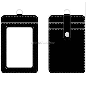 حامل شارة شارات اسهم اسهم منتجات صديقة للبيئة بو الجلود حزام زر عمودي حامل شارة بطاقة الهوية - Product Image 1