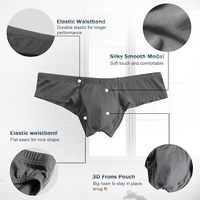 Caleçons Boxers Sexy Élastiques Taille Basse pour Hommes, Sous-vêtements de Sport et Fitness en Coton Modal
