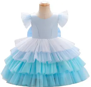 Mosengkw – robe de soirée sans manches de couleur unie pour enfants de 2 ans, robe de mariage pour filles