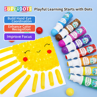Marqueurs à points Superdots en promotion, 18 mm, éponge, lavables, non toxiques, marqueurs d'art à peinture acrylique pour le dessin
