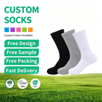 Chaussettes de sport personnalisées en coton mi-mollet avec logo imprimé, respirantes, antidérapantes, pour la course et la randonnée