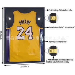 Solid Wood Jersey Display <b>Frame</b> Rectangular Vertical Uv Resistant Wall Hanging Custom Made - Product Image 4