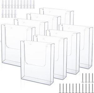 8 gói Wall Mount Brochure chủ 8.5x11 inch rõ ràng Acrylic Tạp Chí tập sách hiển thị đứng nhựa tập tin mail Rack hiển thị - Product Image 1