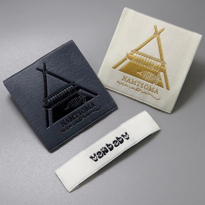 Tùy Chỉnh Dệt Quần Áo Nhãn Với Đổ Xô Hiệu Ứng Nhung Cảm Ứng May Mặc Nhãn Sang Trọng Trang Phục Thương Hiệu Thẻ Nhà Sản Xuất - Product Image 4