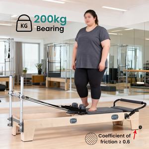 ONEMAX Pilates Reformer Maple Wood Multi-Level Resistance Adjustable Cored Bed With 10-Year Warranty For Pilates Studio Health - Product Image 6