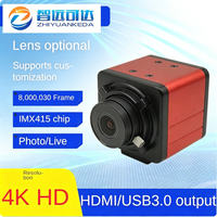 Módulo de Cámara con Sensor IMX415 de 8MP 4K HD 30fps /USB 3.0 de Doble Salida, Sin Controladores, con Carcasa y Reducción de Ruido Digital, Directo de Fábrica