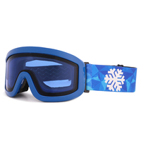 SNOWLEDGE HB-05 Lunettes de ski pour enfants, photochromiques, polarisées, protection UV, monture intégrale en TPU, sangle réglable, snowboard