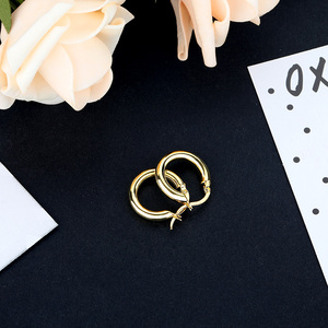 दुबई सोने के गहने कान की बाली 14k सोने की बालियां 925 रजत कान की बाली - Product Image 4