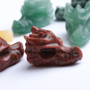 Vente en gros de sculptures de têtes de dragon en pierre de quartz améthyste naturelle sculptée, autres objets artisanaux en cristal - Product Image 6