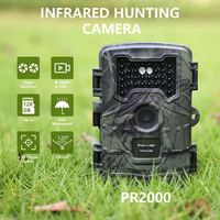 PR2000 Camera Hunting Camera with Night Vision Waterproof Wildlife Tracking Surveillance Camera Field Trap Camera