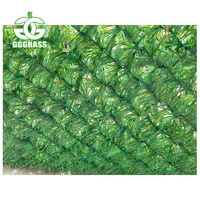 GGGRASS Mur de plantes artificielles vertes décoratives d'extérieur Faux gazon artificiel vert Clôture