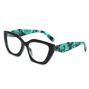 2024 nuevo estilo de moda ojo de gato <span class=keywords><strong>gafas</strong></span> de lectura poligonales marco grande <span class=keywords><strong>gafas</strong></span> de <span class=keywords><strong>presbicia</strong></span> para mujeres hechas de Material de PC - Product Image 3