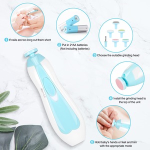 Cortauñas Eléctrico Portátil Mini de Plástico para Bebés, Kit de Cuidado de <span class=keywords><strong>Uñas</strong></span>, Pulidor Automático Seguro de <span class=keywords><strong>Uñas</strong></span> con Mandíbula Ancha, ¡Venta Caliente! - Product Image 4