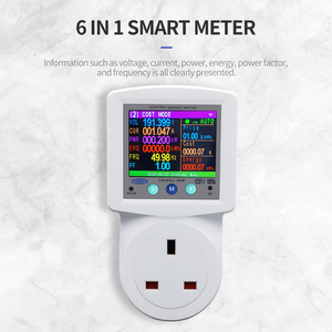 Stopkontak TOMZN SKW UK <span class=keywords><strong>Power</strong></span> BS 1363 WIFI TUYA Tegangan Arus AC 220V Dapat Diatur 16A Dengan Pengukur PE Timer British 3-Pin PF Hz kW - Product Image 3