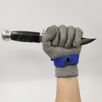 Gants de protection en acier inoxydable tissé de qualité alimentaire pour boucher, chaîne de mailles métalliques de sécurité ANSI A9