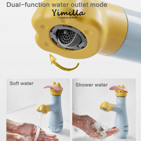 Robinet de lavabo moderne pour enfants, motif chat de dessin animé mignon, en laiton massif sans plomb, deux modes d'eau